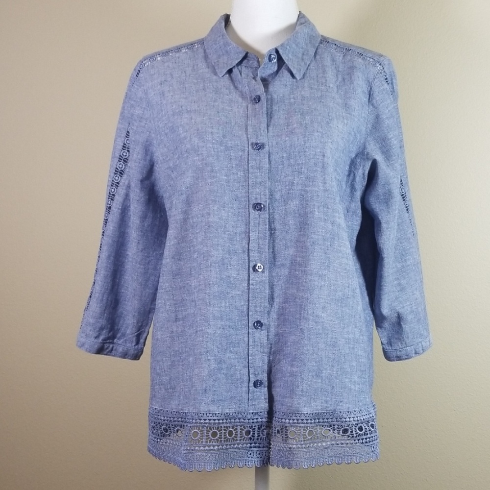 Christopher & Banks chambray shirt